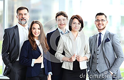 Happy smiling business team