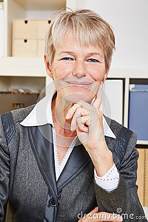 Happy smiling senior business woman