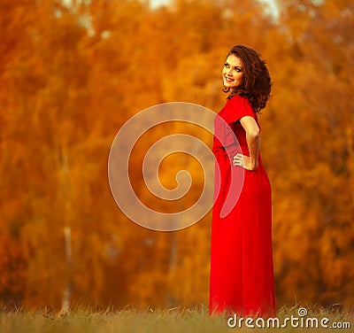 Happy Woman Enjoying Nature.