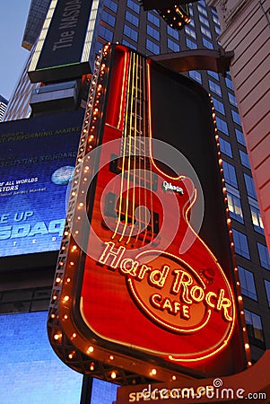 Hard rock cafe sign, New York