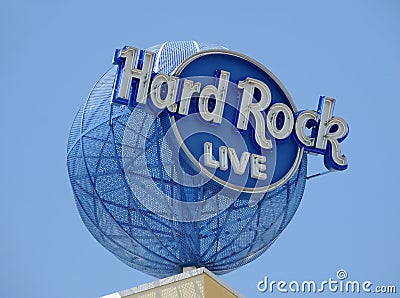 Hard Rock Hotel and Casino sign