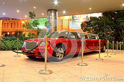 Hard Rock Hotel red limo at Macau