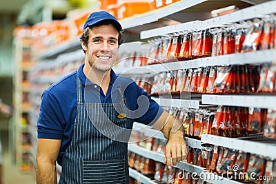 Hardware store worker