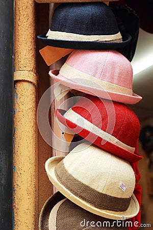 Hats for sale at the market