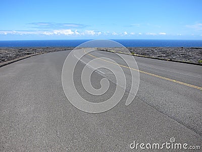 Hawaii Lava road to the sea
