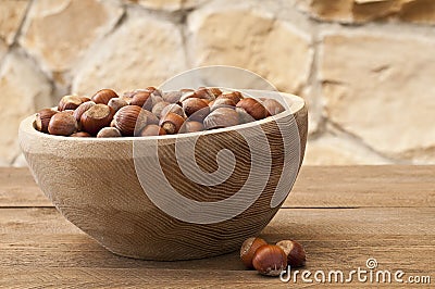 Hazelnut in a bowl
