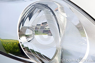 Head lights of a car