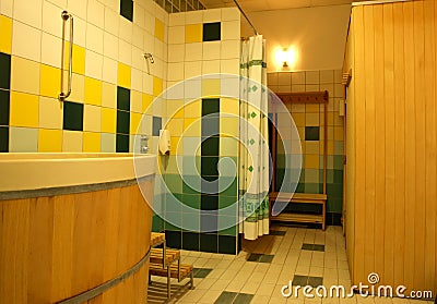 Health club shower room