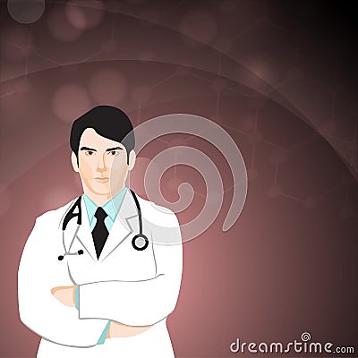Health and medical background with Doctor (Male).