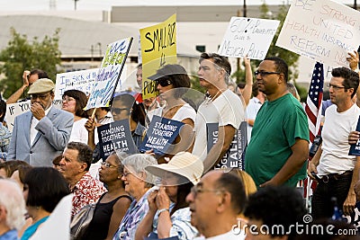 Healthcare supporters rally in Los Angeles