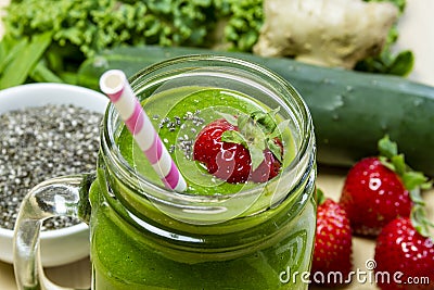 Healthy Green Juice Smoothie Drink