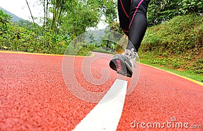 Healthy lifestyle fitness sports woman legs runnin