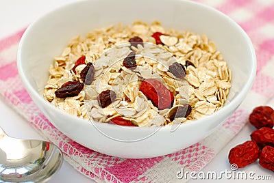 Healthy oatmeal for breakfast