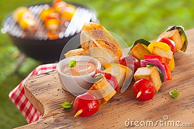 Healthy picnic lunch at a summer barbecue