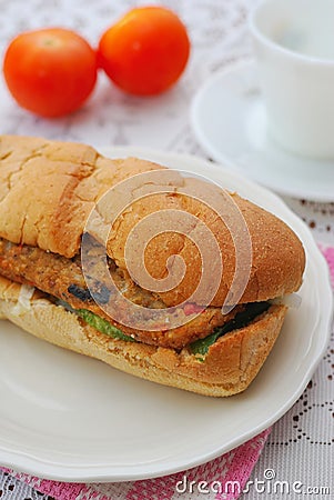 Healthy vegetarian sandwich