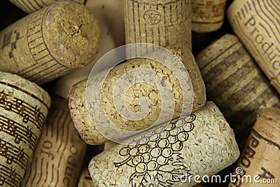 Heap of wine corks