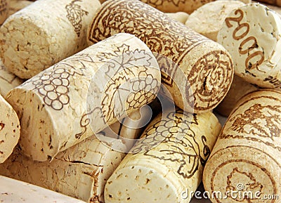 Heap of wine corks