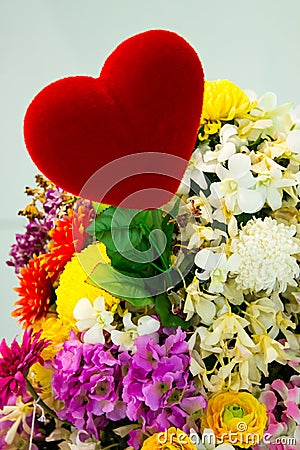 Heart and Flower Bouquet