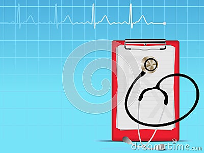 Heart graph medical background