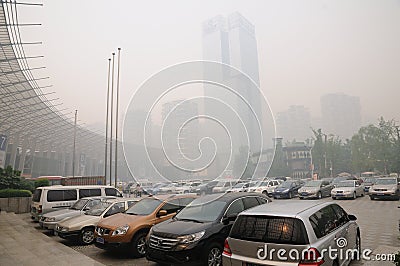 Heavy air pollution in Chengdu(China)