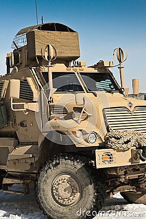 Heavy armored Maxxpro vehicle in Afghanistan