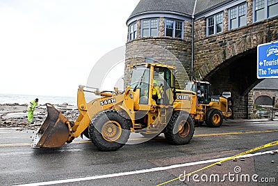 Heavy equipment used to clear the roads