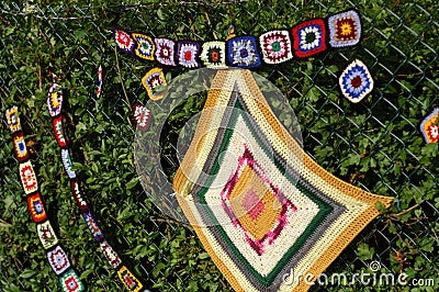 Hedge Squares Womens Institute Yarn Bombing