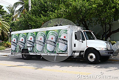 Heineken beer delivery truck