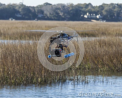Helicopter drone with camera