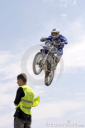 High jump on the motorbike