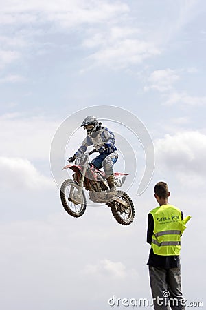 High jump on the motorbike