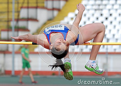 High Jump Woman Athlete