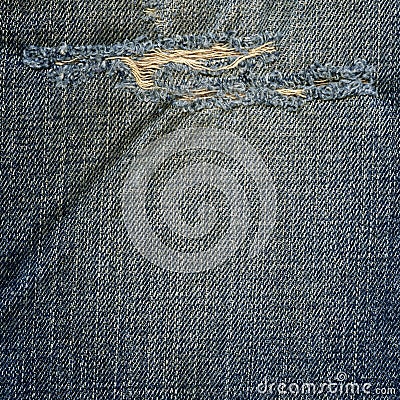 Denim Fabric Texture - Ripped Worn Out Blue