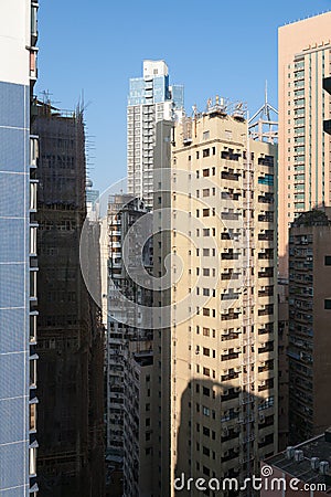 High-rise apartment buildings Hong Kong