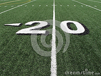 High School Football Field Yardage Marker