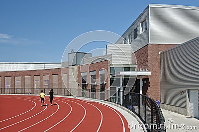 High school running track