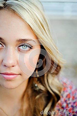 High School Senior Close Up Cropped Face