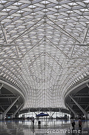 High speed railway train station roof in China