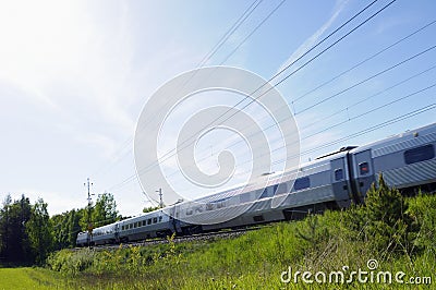 High speed train in country side