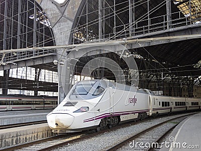 High speed train in Barcelona