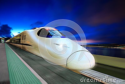 High Speed Train IN THE NIGHT