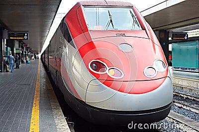 High-speed train in station