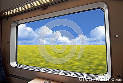 High speed train window