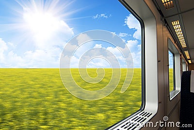 High speed train window