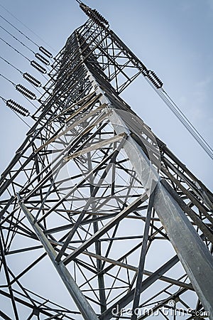 A high- voltage tower