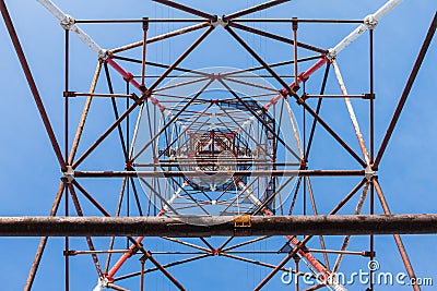 High-voltage tower.