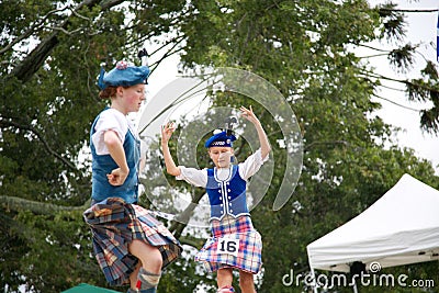 Highland dancers.