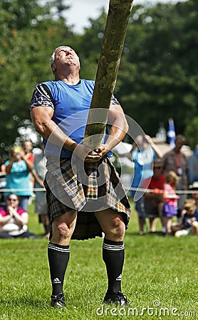 Highland Games Caber Toss Athlete