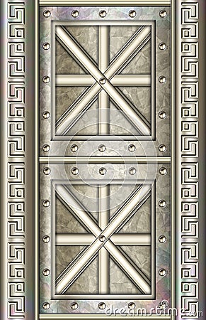 Highly detailed metal door panel