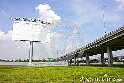 Highway advertising board